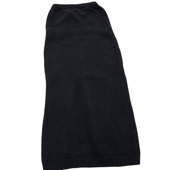 Happily Grey Skirt Womens X Small Black Maxi Split Front Knit - Picture 2 of 6